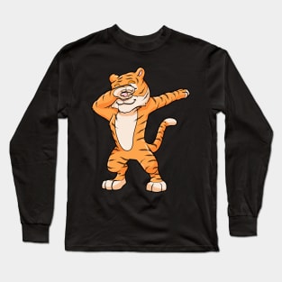 Tiger at Hip Hop Dance Dab Long Sleeve T-Shirt